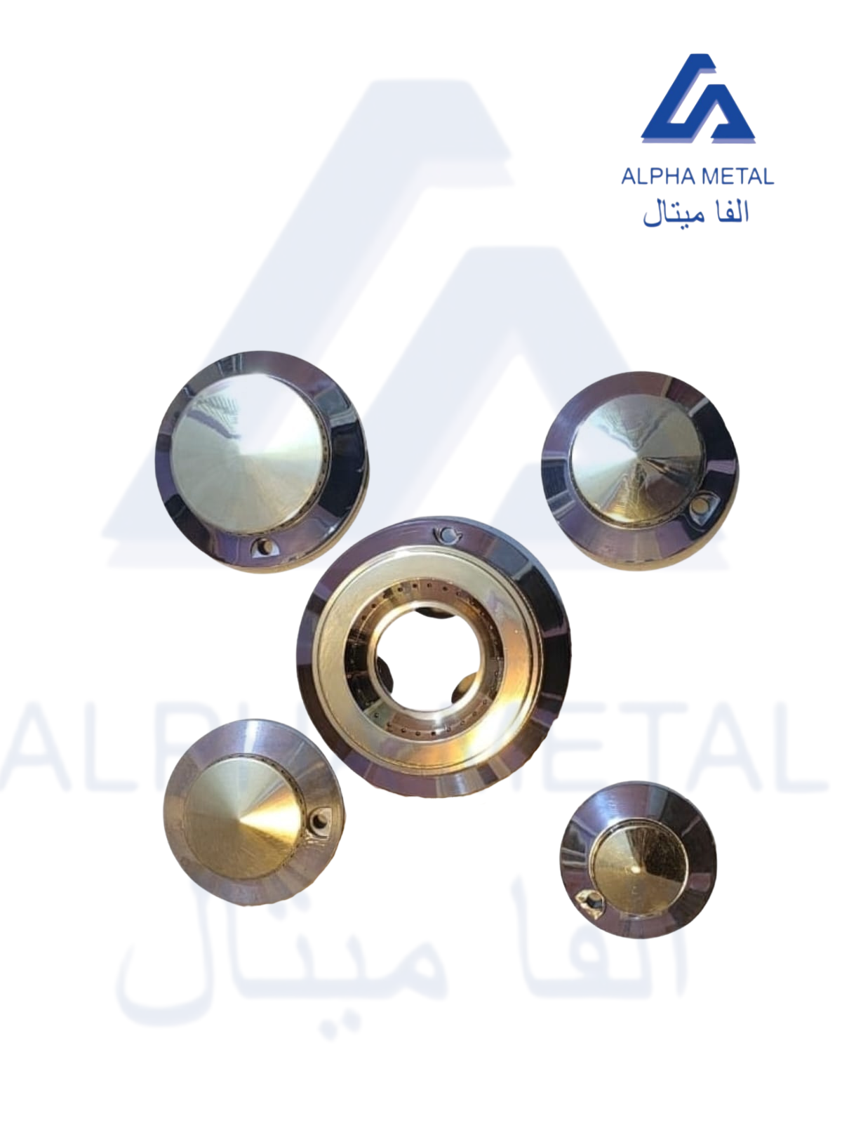 طقم عيون/شعلات بوتاجاز نحاس كاملة Brass Gas Stove Burner Set – Heavy Duty
