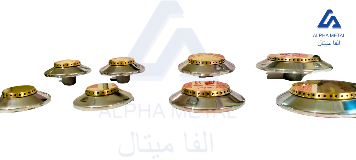طقم عيون/شعلات بوتاجاز نحاس كاملة Brass Gas Stove Burner Set – Heavy Duty